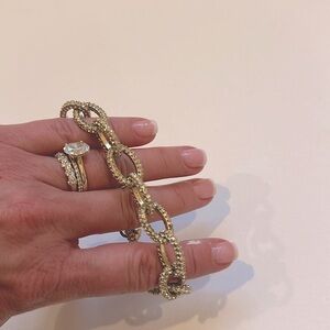 J.Crew Cubic Zirconia Pave Gold Libk Bracelet